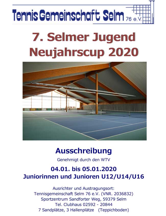 7. Selmer Jugend Neujahrscup 2020 - Ausschreibung