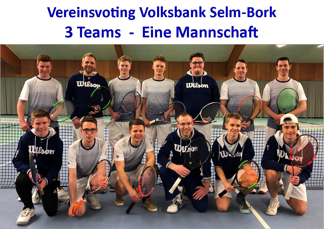 3 Teams - Eine Mannschaft   Vereinsvoting Volksbank Selm
